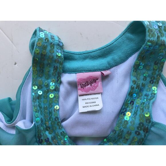 Girls Dress LIPSKIK GIRLS size 14 beautiful Sequin Floral Sundress summer (ja42) - Picture 6 of 7